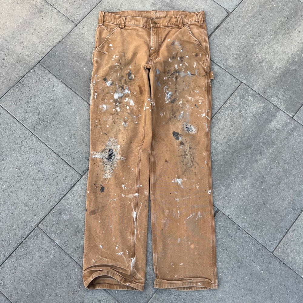 Carhartt 103279 Rugged Flex Relaxed Fit Duck Utility Work Pants Brown 34x34